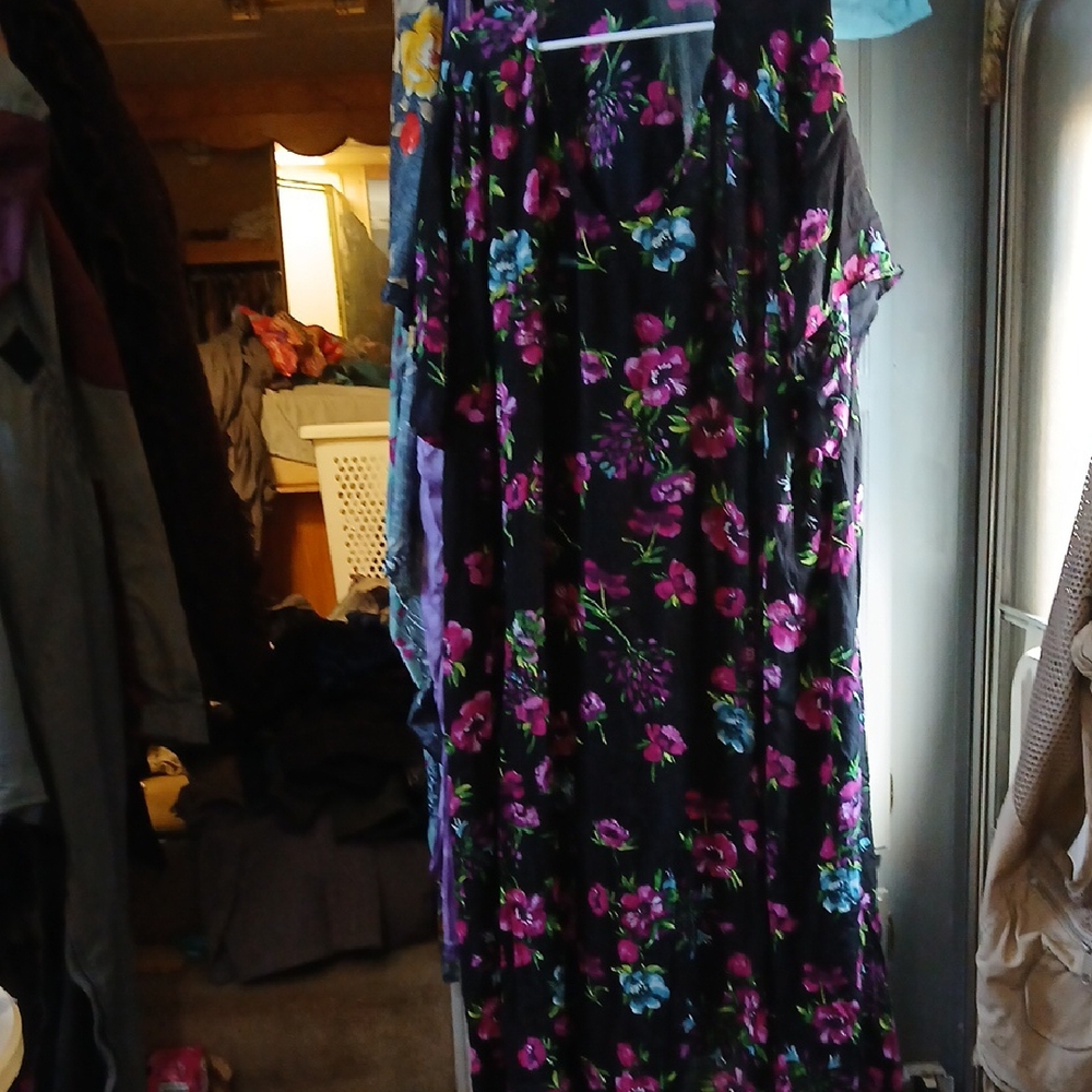 Floral Black Dress